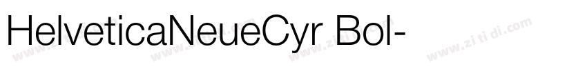 HelveticaNeueCyr Bol字体转换